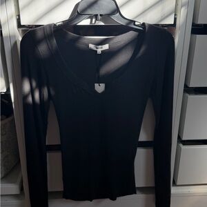 Joah Brown Classic Black Long Sleeve Top